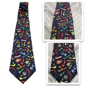 Berkley Power Bait Fishing Lure‎ Men's Neck Tie Fish Bite and Wont Let Go! RARE